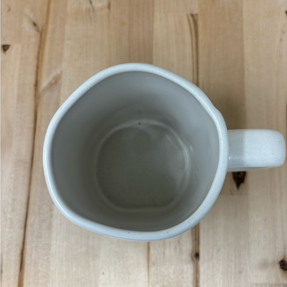 Rae Dunn LOOKIN' SHARP Mug White Ceramic Double Sided with Black Lettering New - Picture 3 of 4